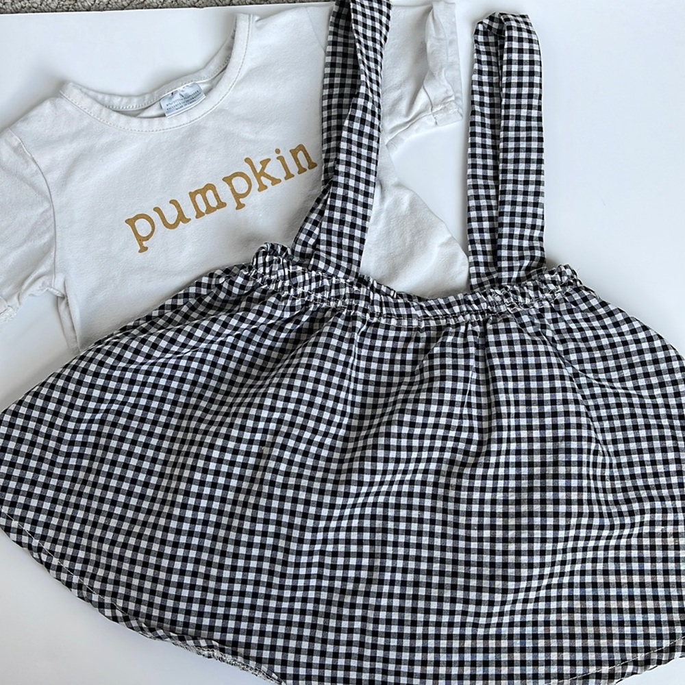 Dress jumper with shirt (pumpkin)
